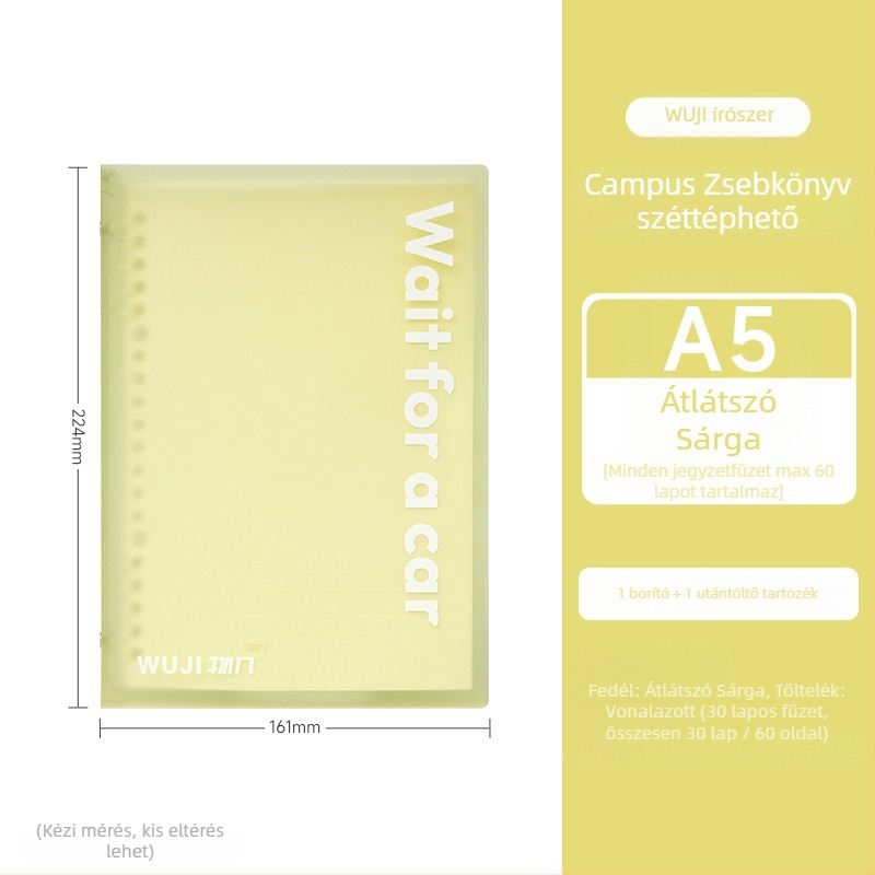 Egyetemi notesz leválasztható oldalakkal, 30 oldal, jó minőségű papír