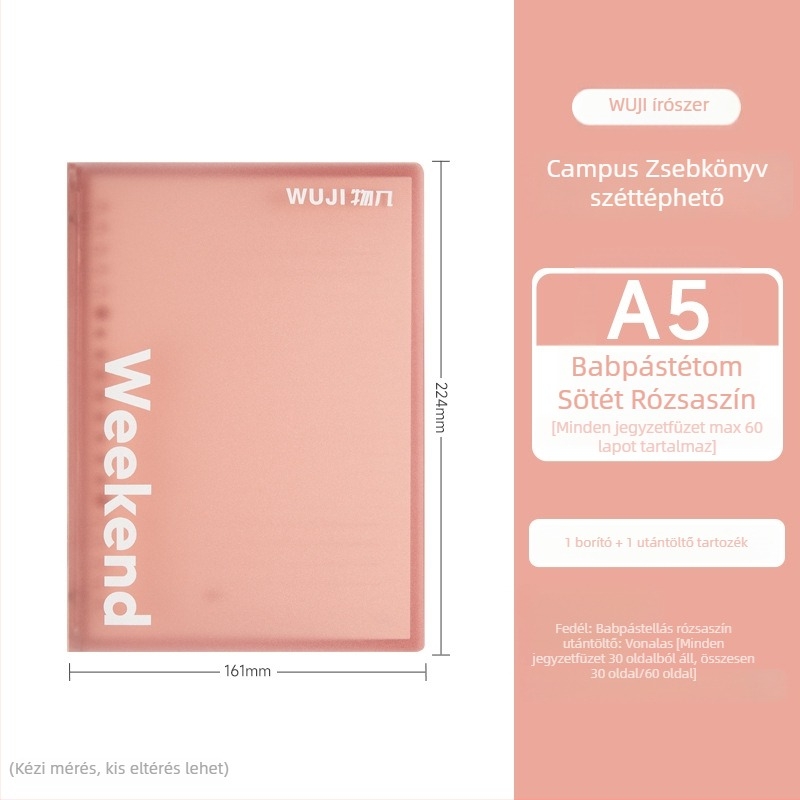 Egyetemi notesz leválasztható oldalakkal, 30 oldal, jó minőségű papír