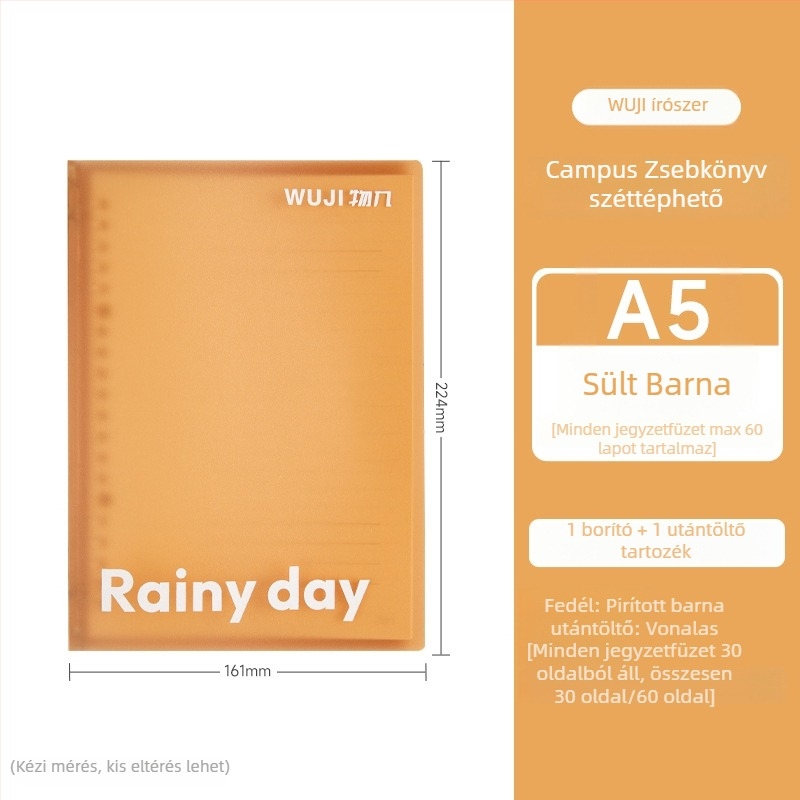 Egyetemi notesz leválasztható oldalakkal, 30 oldal, jó minőségű papír