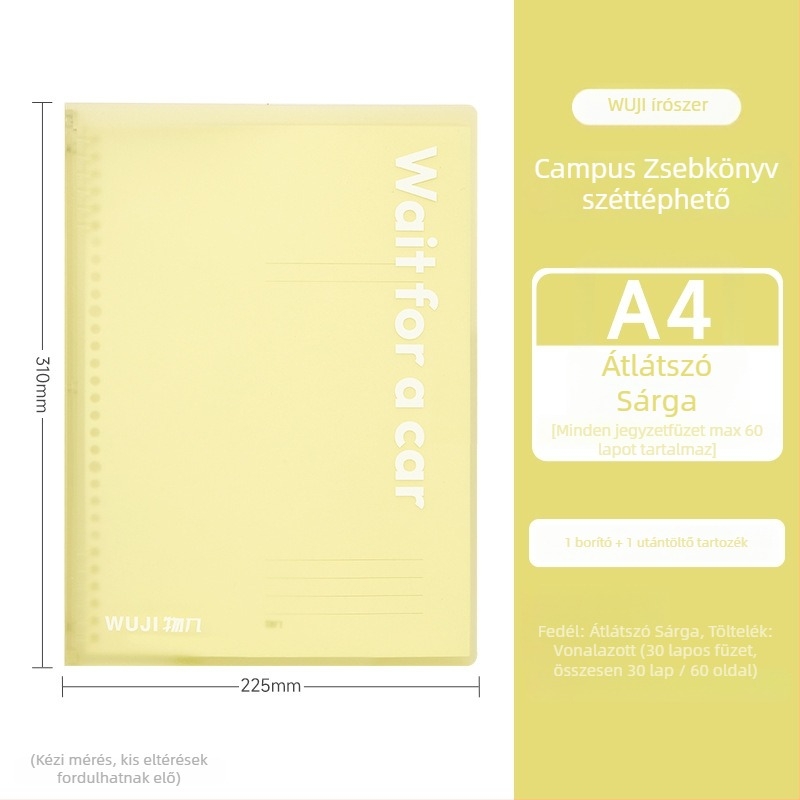 Egyetemi notesz leválasztható oldalakkal, 30 oldal, jó minőségű papír