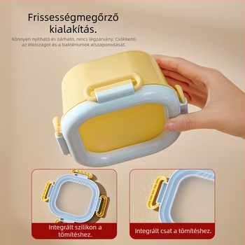 Élelmiszer-minőségű mikrohullámú ebédes doboz zárható fedéllel, könnyű, téglalap alakú Bento doboz munkahelyre