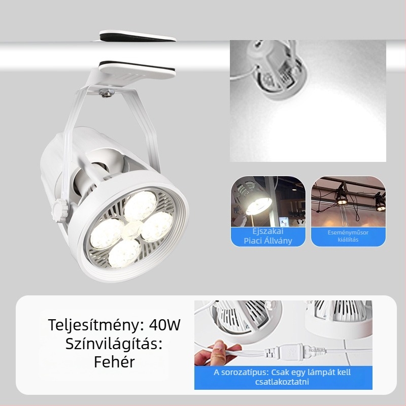 LED klipfény kijelzőkhöz – alumínium ház, 220V, CRI ≥90, gombkapcsoló, kézi vezérlés