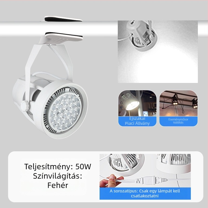 LED klipfény kijelzőkhöz – alumínium ház, 220V, CRI ≥90, gombkapcsoló, kézi vezérlés