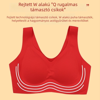Varrás nélküli, drót nélküli melltartó nőknek, push-up hatás, oldalsó támasz, hátformázás, 3/4 kosár, vékony formázott kosár