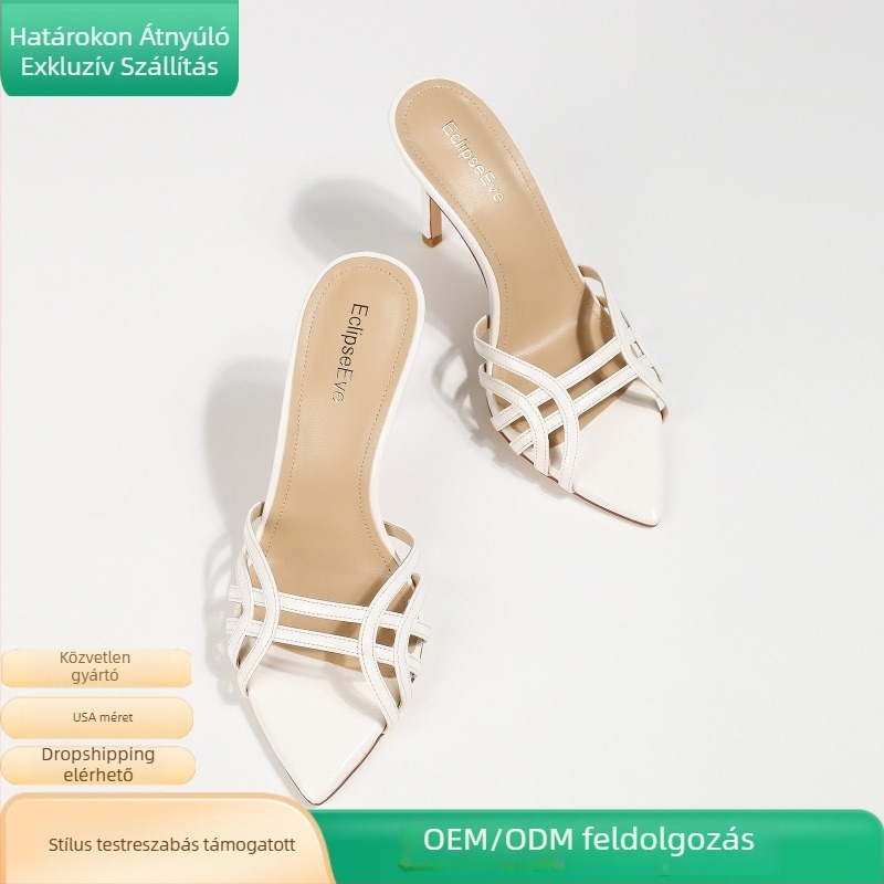 Muyindu női divat magas sarkú szandálok — szuper magas sarkak (>8 cm), vékony sarok, gumi talp, PVC bélés, 2025 tavaszi kiadás
