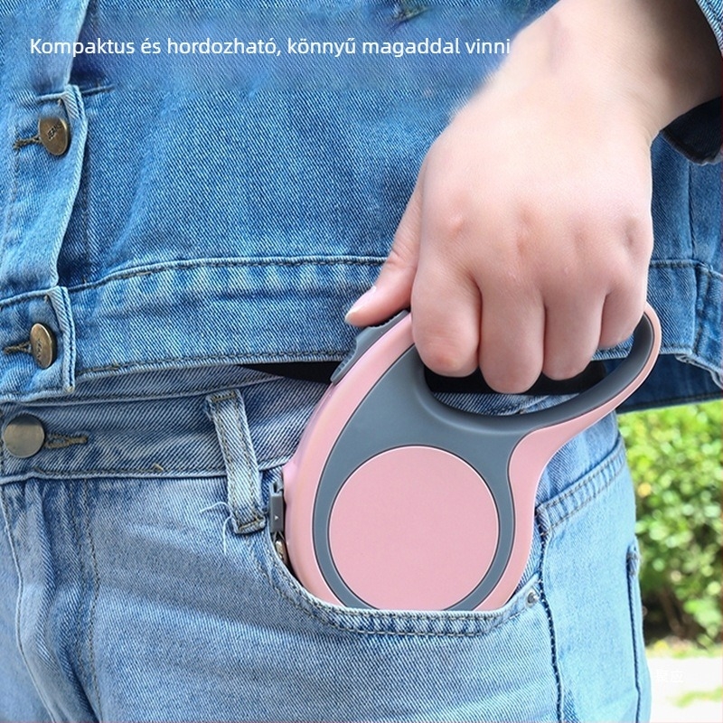 Macska behúzható póráz selyem virág medállal, Ninth Level márka, kisállat kötél