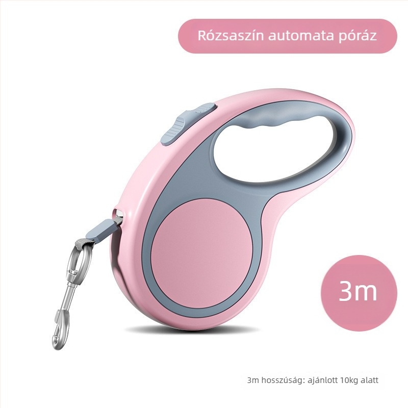 Macska behúzható póráz selyem virág medállal, Ninth Level márka, kisállat kötél