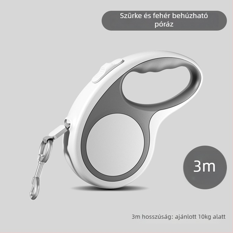 Macska behúzható póráz selyem virág medállal, Ninth Level márka, kisállat kötél