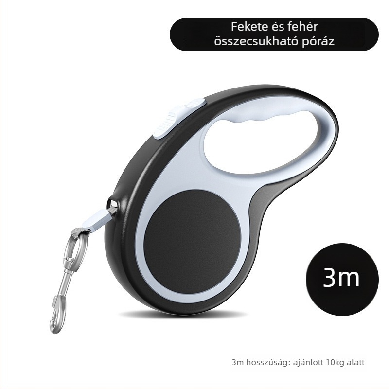 Macska behúzható póráz selyem virág medállal, Ninth Level márka, kisállat kötél