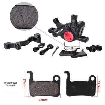 Zoom Xinlong HB100 hidraulikus tárcsafék féknyereg mountain bike-hoz