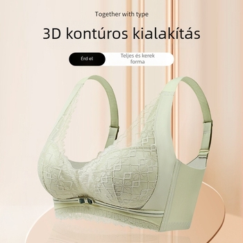 Csipkés latex melltartó, vezeték nélküli, 3/4 kosár, levehető dupla vállpánt, oldalsó gyűrűzés, vastag párnázás