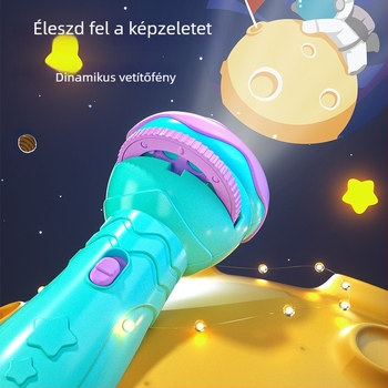 Projektoros LED lámpa gyerekeknek – csillagos ég projekcióval, műanyagból, 4–6 éveseknek