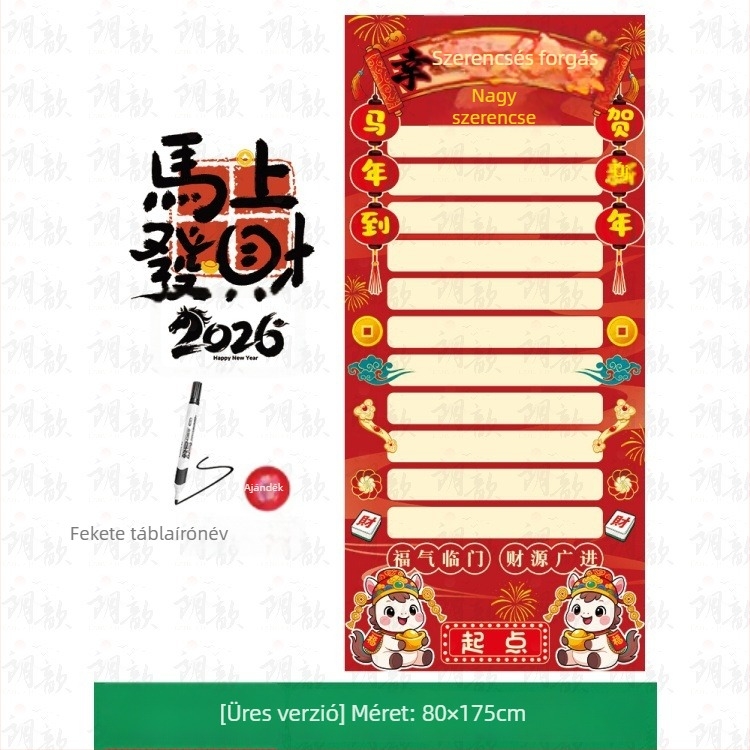 Térdekorációs rekvizítok, PP anyag, A ló éve / Újév téma, alkalmas megnyitó ünnepségekhez, vállalati éves értekezletekhez és lottóeseményekhez