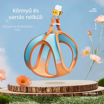 Fényvisszaverő macska hám mellény pórázzal, kiszökés elleni