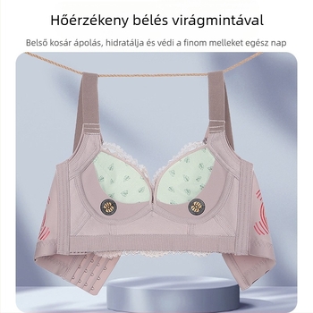 Állítható melltartó kis mellekhez, formázó és emelő hatású, oldalsó összefogással, 3/4 kosár, hátul öt kampó
