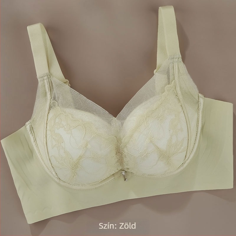 Push-Up csipkés selyem melltartó, nylon anyag, mulberry selyem bélés, 3/4 kosár, fix dupla pántok, hátul négy soros záródás