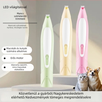 Elektromos kisállat-szőrvágó és kutya mancs szőrzet-trimmer
