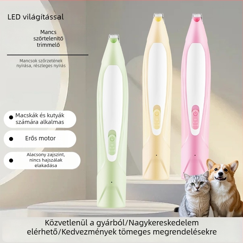 Elektromos kisállat-szőrvágó és kutya mancs szőrzet-trimmer