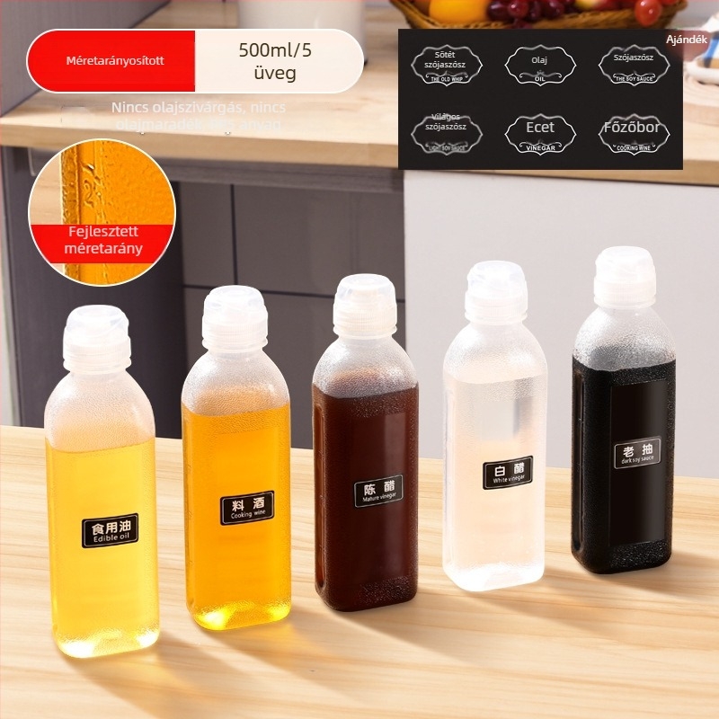 Olajspray palack – PP, szivárgásmentes, nyomásos permetező funkció, modern minimalista dizájn
