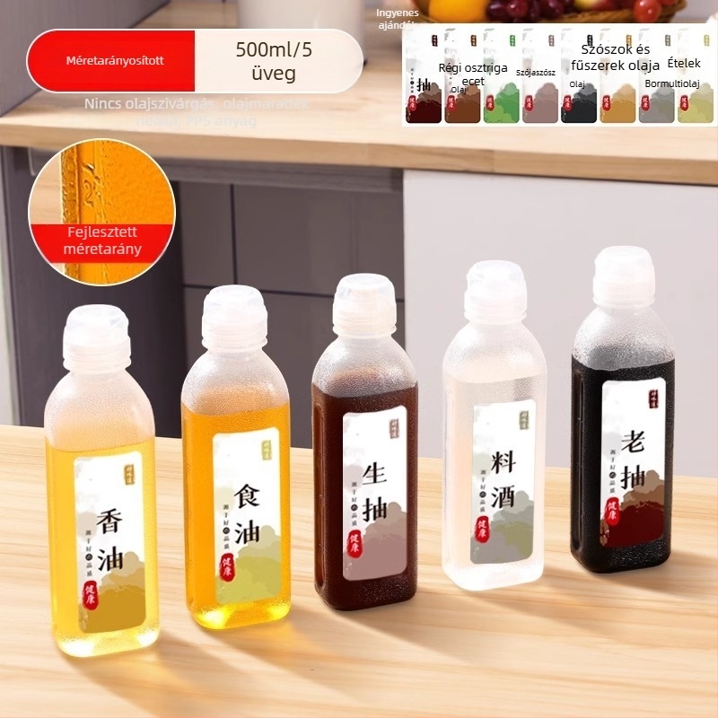 Olajspray palack – PP, szivárgásmentes, nyomásos permetező funkció, modern minimalista dizájn