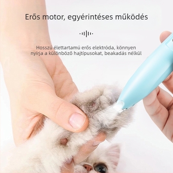 Akkumulátoros elektromos mancsvágó háziállatoknak, világítással — ápolás macskák és kutyák számára
