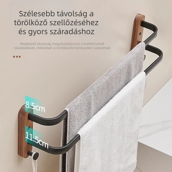 Alumínium‑ötvözet törölközőtartó, modern minimalist stílus, egyrétegű kivitel, törölközők függesztésére