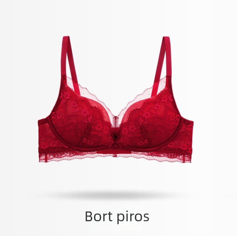 Csipkés női melltartó, 3/4-es kosaras, vastag formázott kosarak, nylon anyag, hátoldali négy soros kapocs, rögzített vállpántok