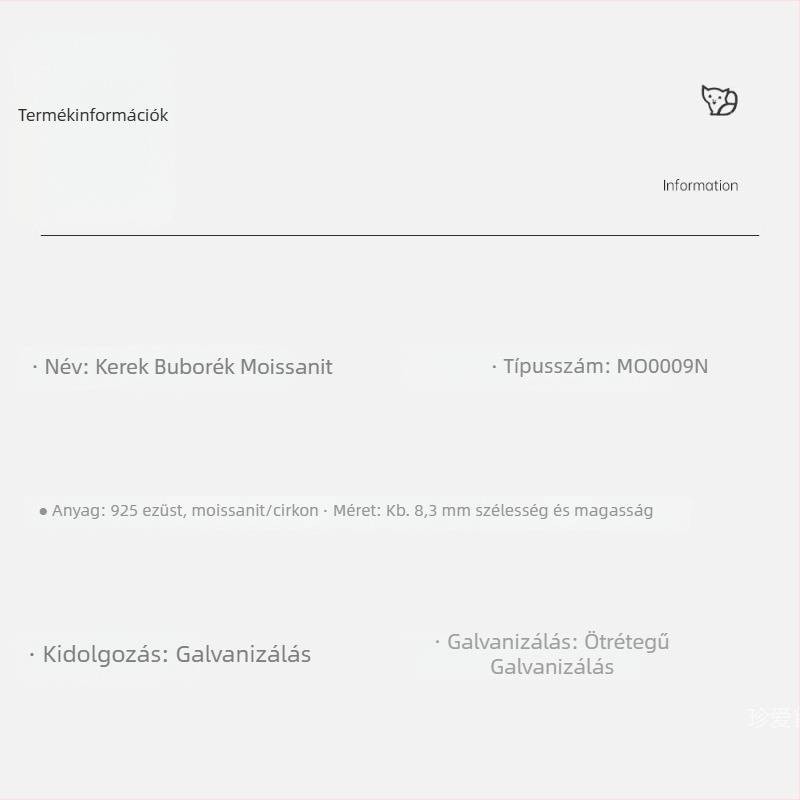 Moissanit S925 ezüst buborékos nyaklánc, női medál, egyszerű kerek dizájn, lánccal