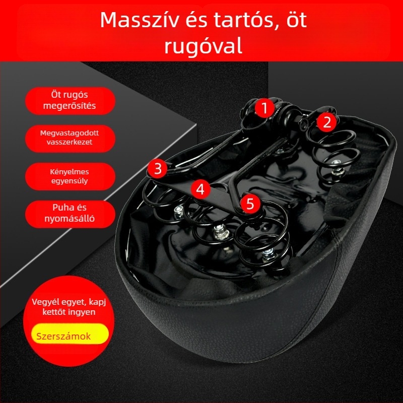 Elektromos kerékpár ülés párna vasból készült héjjal, modell 88, anyag 88, univerzális kiegészítők