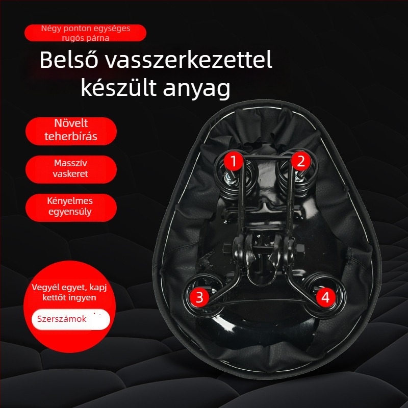 Elektromos kerékpár ülés párna vasból készült héjjal, modell 88, anyag 88, univerzális kiegészítők