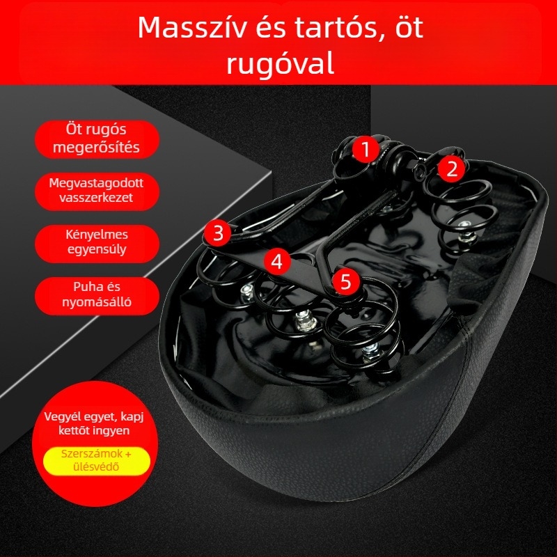 Elektromos kerékpár ülés párna vasból készült héjjal, modell 88, anyag 88, univerzális kiegészítők