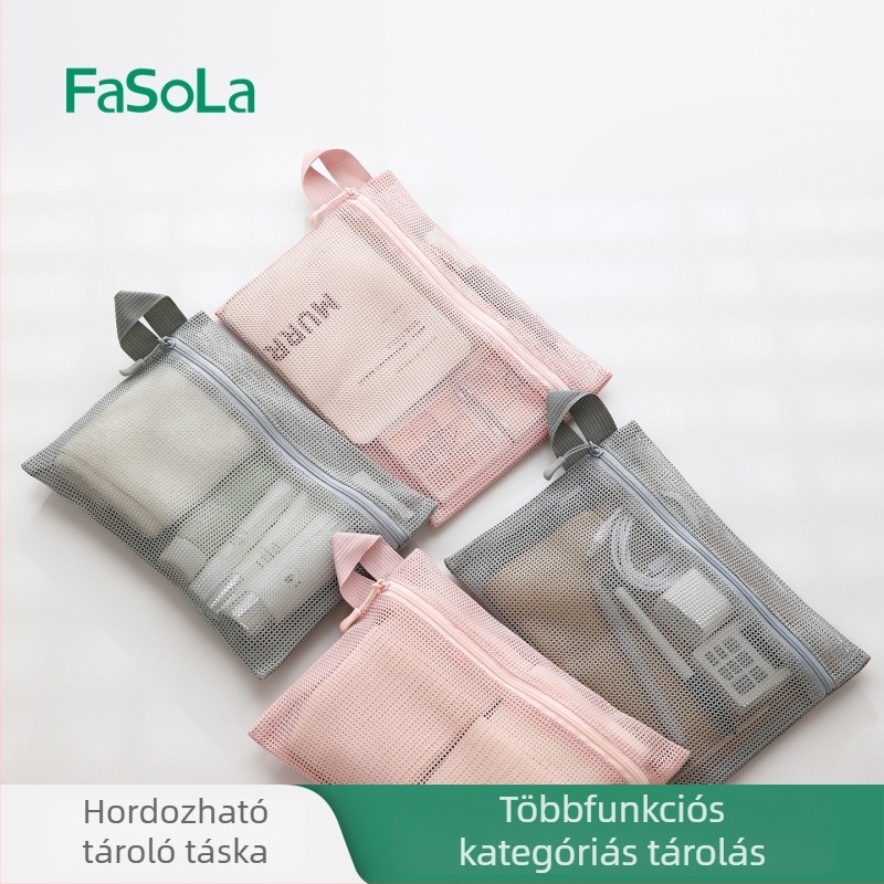 FaSoLa kozmetikai táska, kézben hordható stílus, 100% poliészter, tárolás, utazáshoz