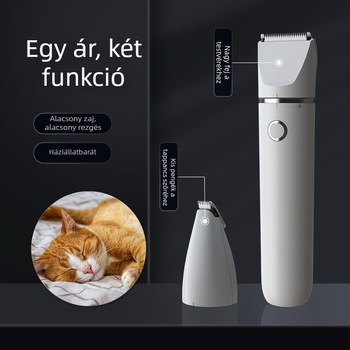 Újratölthető elektromos hajvágó készlet, cserélhető fejekkel, komplett készlet háziállatokhoz, ABS + rozsdamentes acél