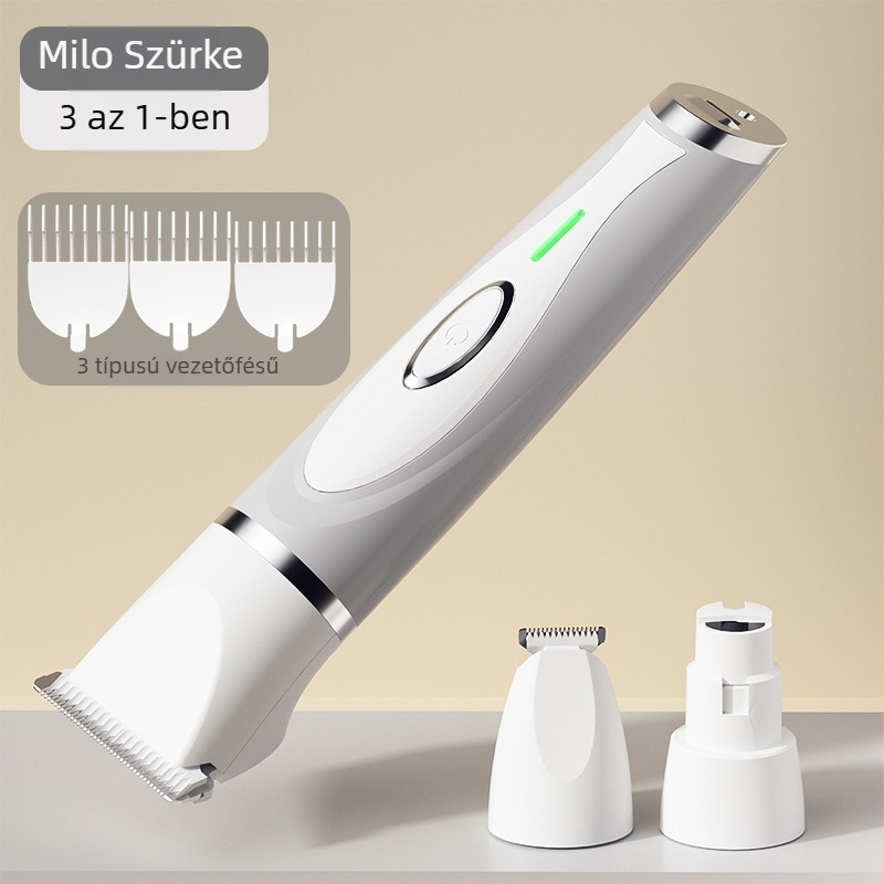 Többfunkciós kisállat-gondozó eszköz: elektromos nyíró kutyák és macskák számára, eszköz a szőrszálak nyírására a tappancsokon, elektromos körömfúró (Favored; ABS; CE, FCC, Rohs, UKCA)