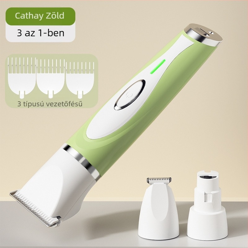 Többfunkciós kisállat-gondozó eszköz: elektromos nyíró kutyák és macskák számára, eszköz a szőrszálak nyírására a tappancsokon, elektromos körömfúró (Favored; ABS; CE, FCC, Rohs, UKCA)