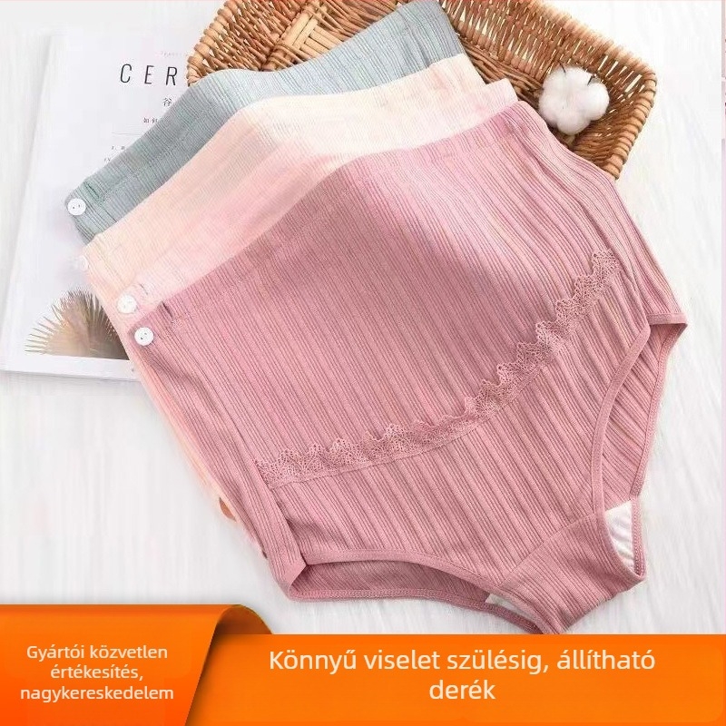 Terhes női fehérnemű has támasz, állítható, magas derekú, pamut anyag, antibakteriális