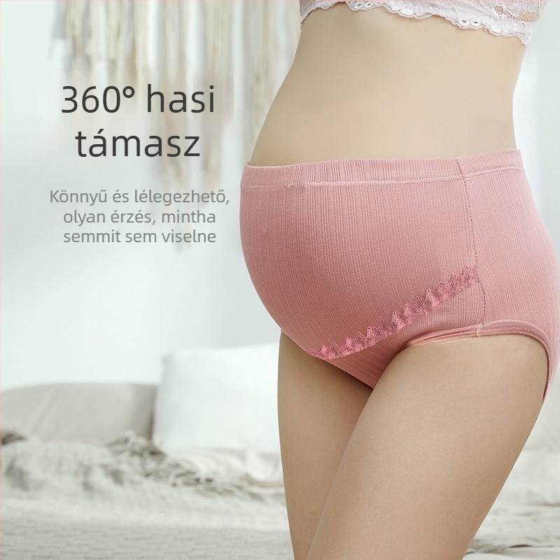 Terhes női fehérnemű has támasz, állítható, magas derekú, pamut anyag, antibakteriális