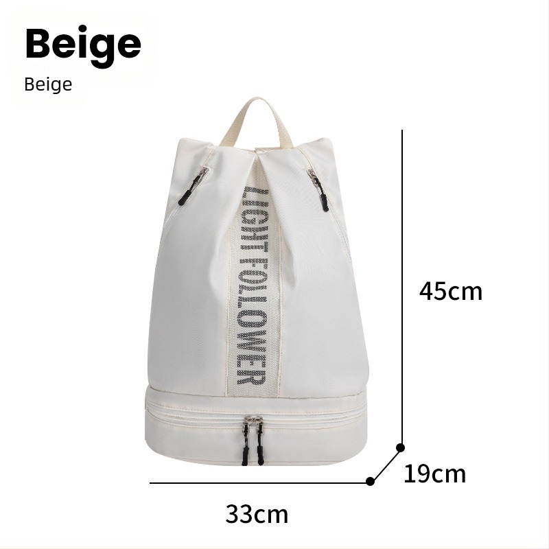 Száraz–nedves elválasztású edzőtáska kézitáska stílusban, nagy kapacitású, poliészter anyagú, többfunkciós utazáshoz, jóga és úszás