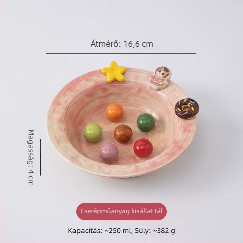 Macska kerámiás lassú etetéses tál emelt tartóval, Anmeixi