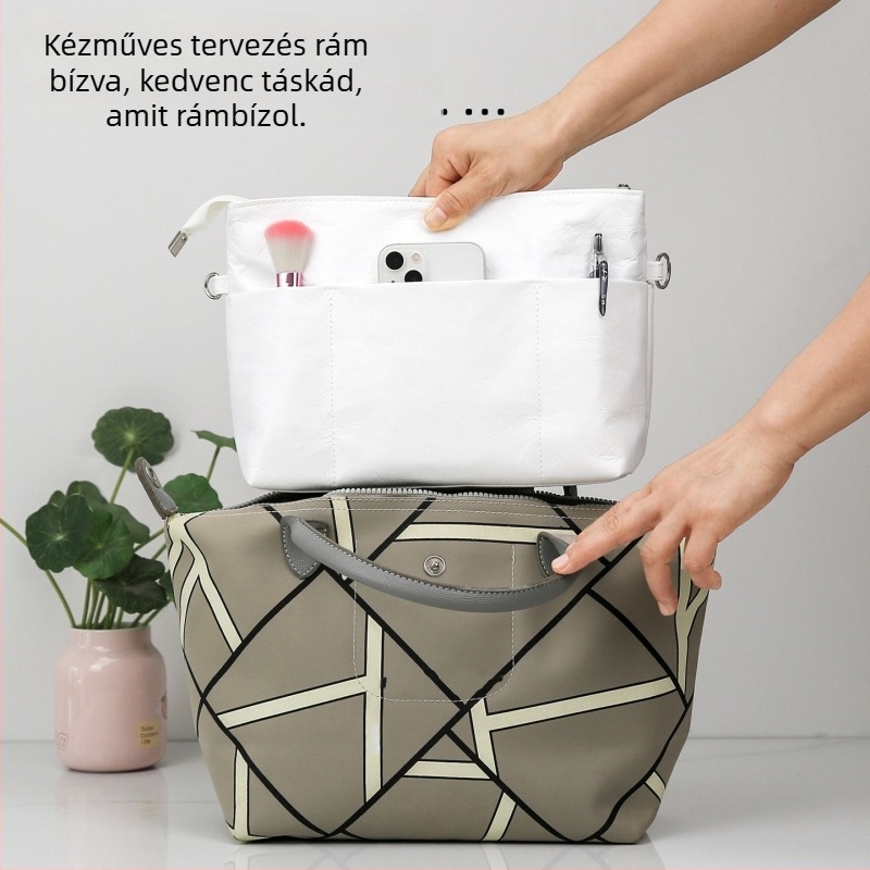 Dupont papírból készült smink táska, kocka alakú, japán stílusú, többfunkciós, utazáshoz