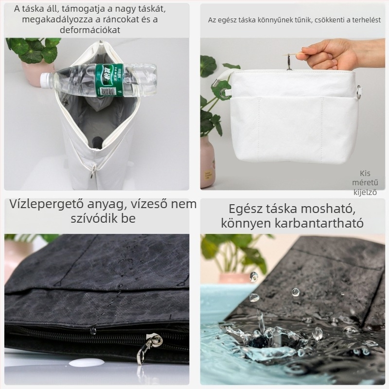 Dupont papírból készült smink táska, kocka alakú, japán stílusú, többfunkciós, utazáshoz