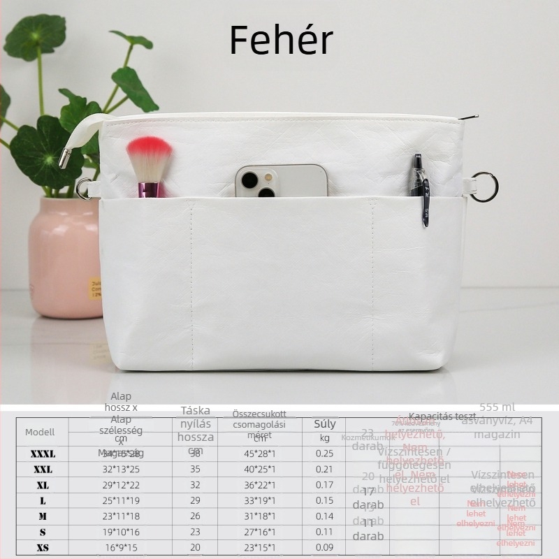 Dupont papírból készült smink táska, kocka alakú, japán stílusú, többfunkciós, utazáshoz