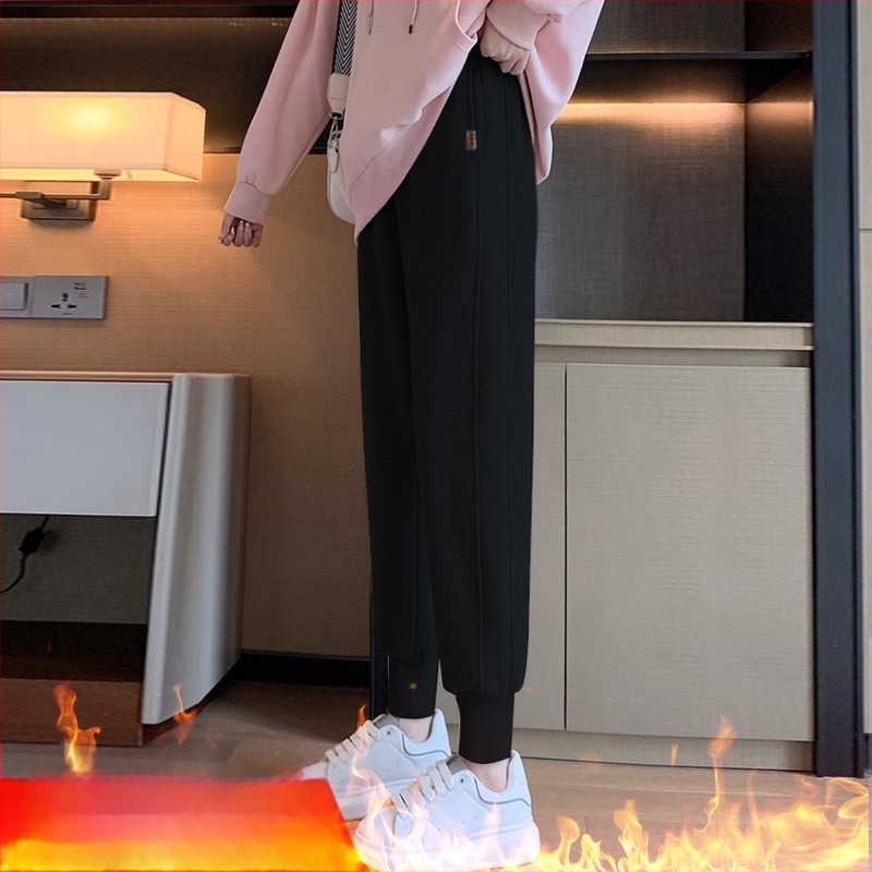 Terhes nőknek készült nadrág fleece belsővel, pamut-poliészter keverék, 95%+ összetétel, has támogatás, őszi-téli szezon