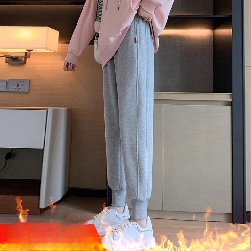 Terhes nőknek készült nadrág fleece belsővel, pamut-poliészter keverék, 95%+ összetétel, has támogatás, őszi-téli szezon