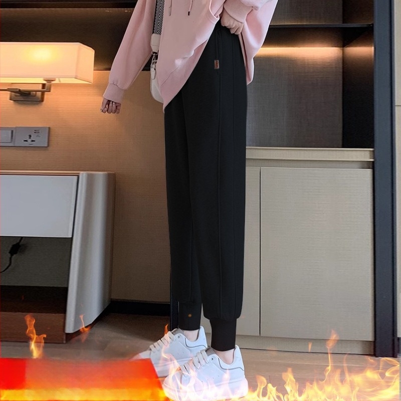 Terhes nőknek készült nadrág fleece belsővel, pamut-poliészter keverék, 95%+ összetétel, has támogatás, őszi-téli szezon