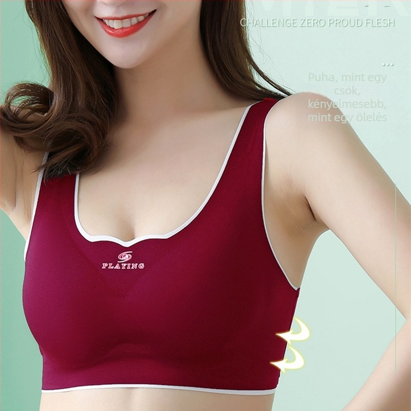 Egyrészes, seamless melltartó vest-stílusban, 3/4 kosár, merevítő nélküli, nylon anyag