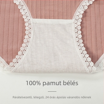 Kismama fehérnemű, alacsony derekú, 100% pamut anyag, szemérem résznél pamut bélés, egész éves viseléshez