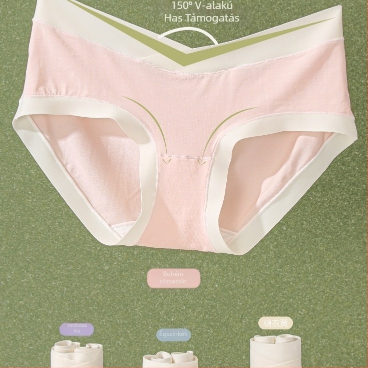 Terhes nőknek készült fehérnemű, középmagas derekú, antibakteriális grafén betéttel az ágyék területén, modal anyagú, lélegző