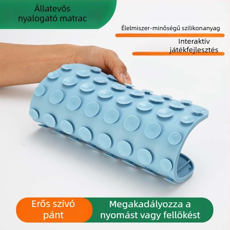 Szilikonból készült lassú etető matrac háziállatoknak, szívókorongos, könnyen tisztítható, hordozható, fulladás elleni kialakítás