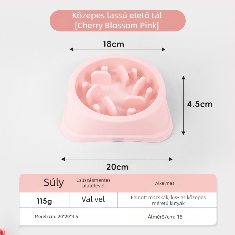 Háziállatok lassú etető tál – műanyag, Modell: 4582461, Kategória: etetőeszközök